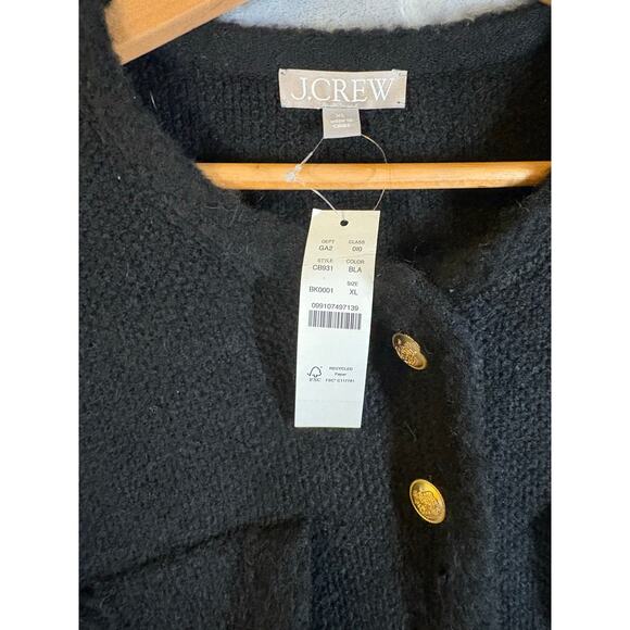 NWT J. Crew Lady Jacket Textured Merino Wool Cardigan XL Gold Buttons Preppy - Picture 9 of 15